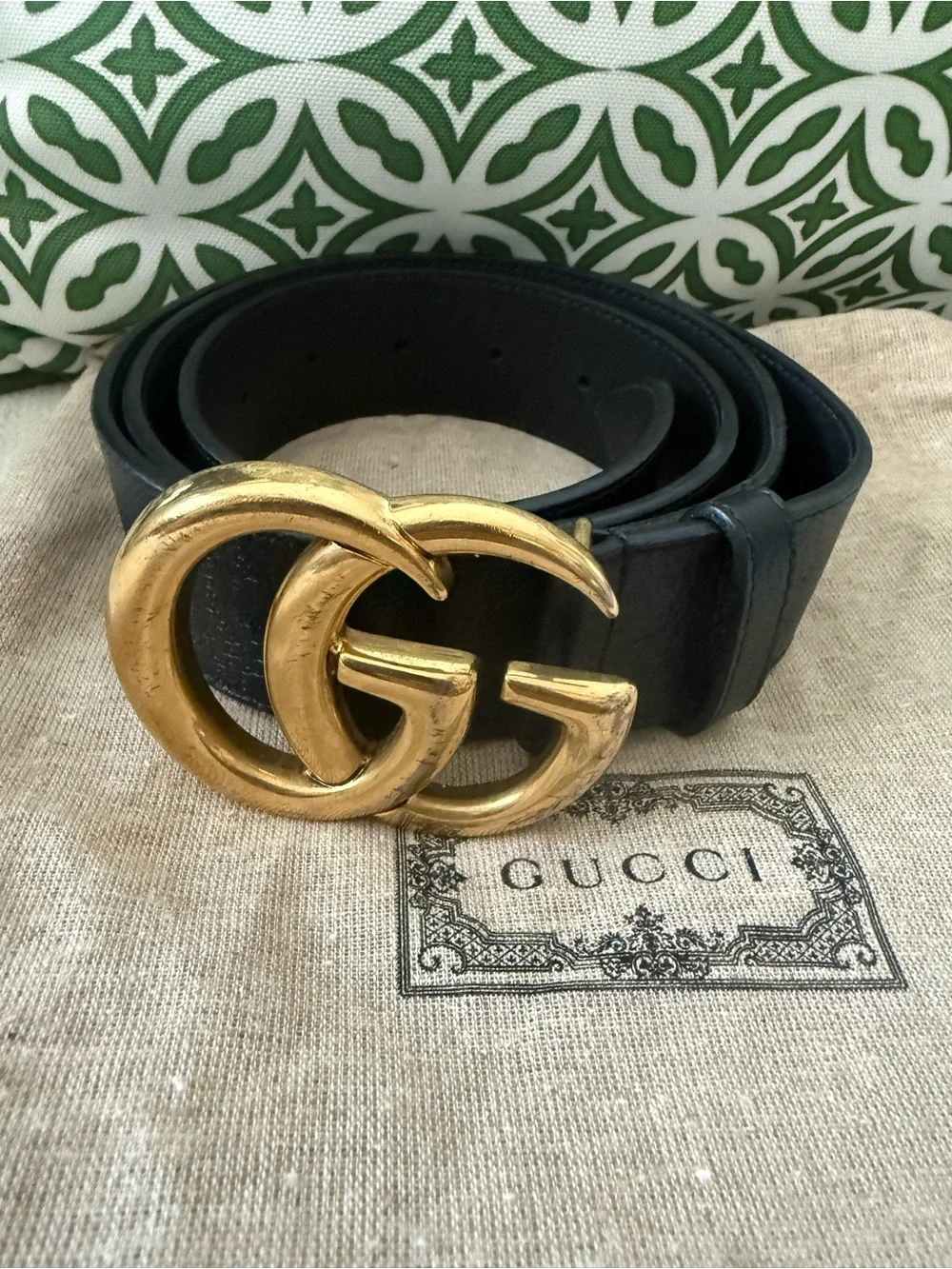 Gucci black leather